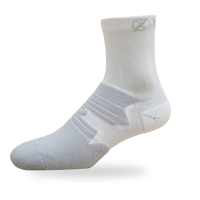 Medias Maratón 6” Blanco- Gris