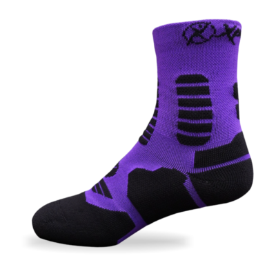 Medias Maratón 6”morado negro 8/10