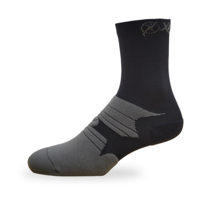 Medias Maratón 6”Negro-Gris