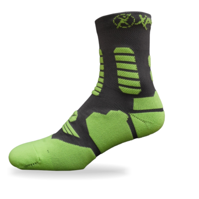 Medias Maratón 6”Bot Gris - Verde