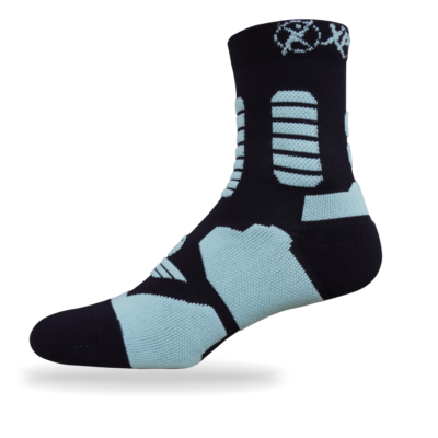 Medias Maratón 6”Bot Negro - Menta