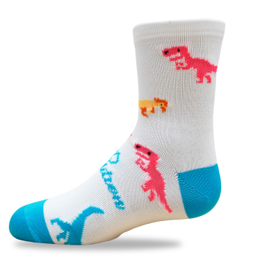 Medias Junior Dinos Blanca