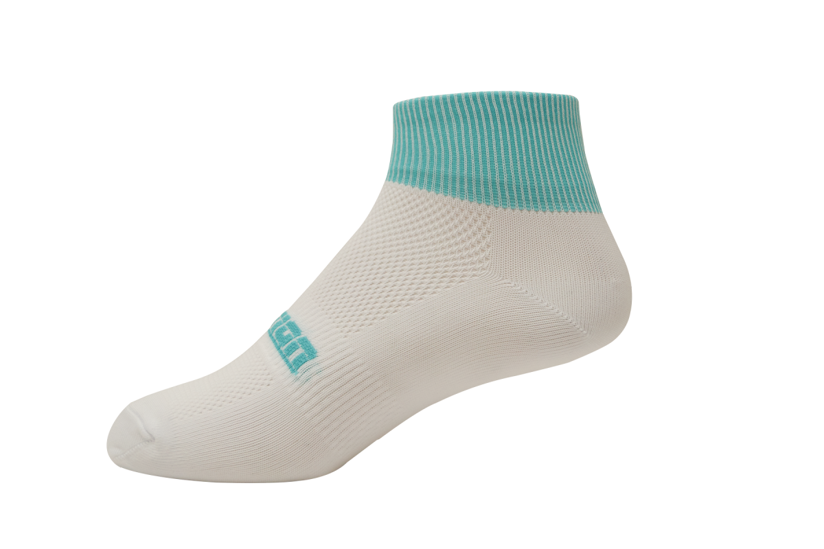 Medias Diseño 3" Bco Agua Marina  1023