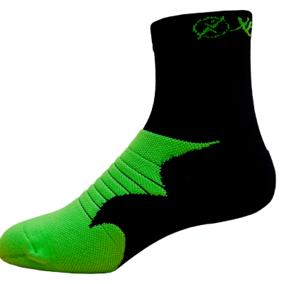 Medias Running Maratón 6” Negro Verde