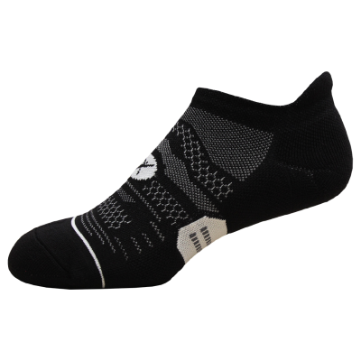 Medias Running Maraton Talonera Negro Blanco