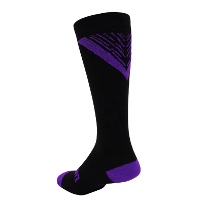 Medias Fitness Negro Morado 1268