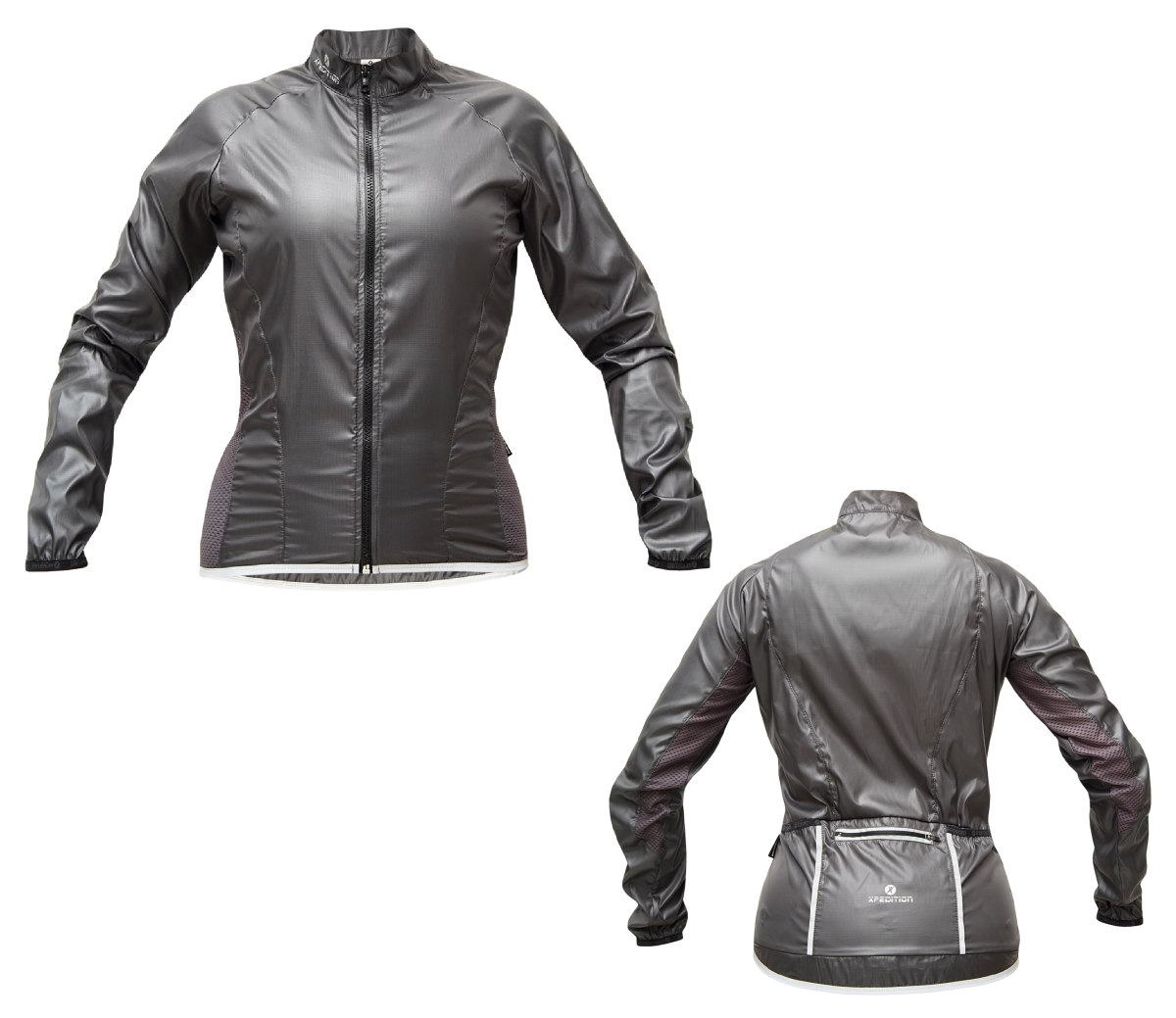 Jacket Cortaviento Pro Fast Dama Gris