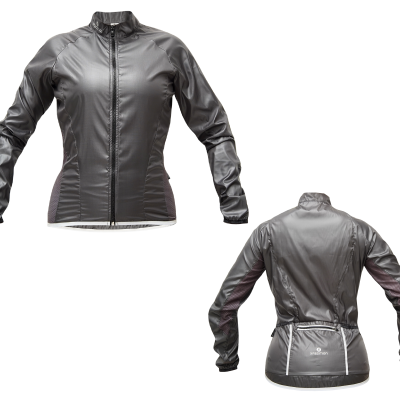 Jacket Cortaviento Pro Fast Dama Gris