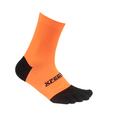 Medias Running Traxion 6” Naranja 1220