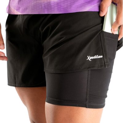 Pantaloneta de Running Negra Hombre – Colección Sway